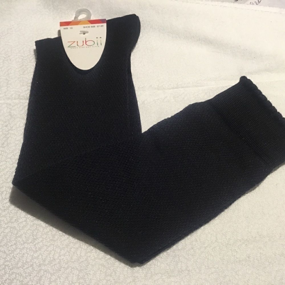 SALE. BUY 5/$10.   NWT Girls Knee Socks Sz 12 solid black